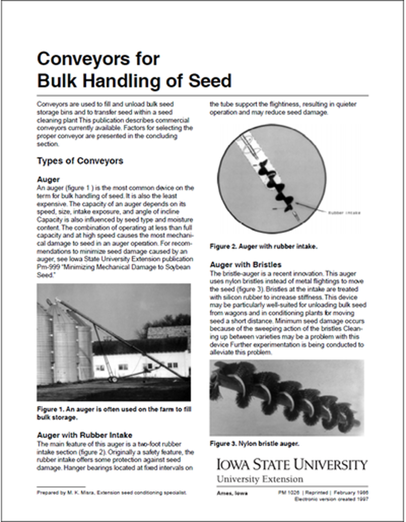 Conveyors for Bulk Handling of Seed image number 0