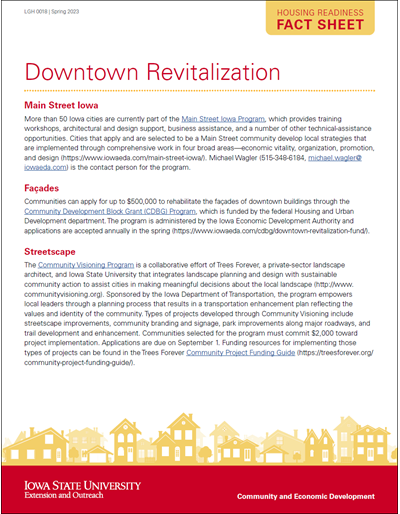 Housing Readiness Fact Sheet: Downtown Revitalization