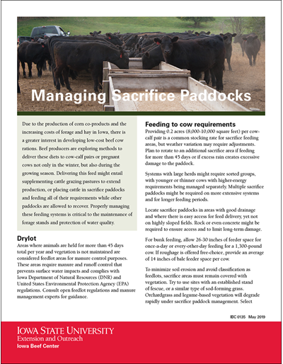 Managing Sacrifice Paddocks
