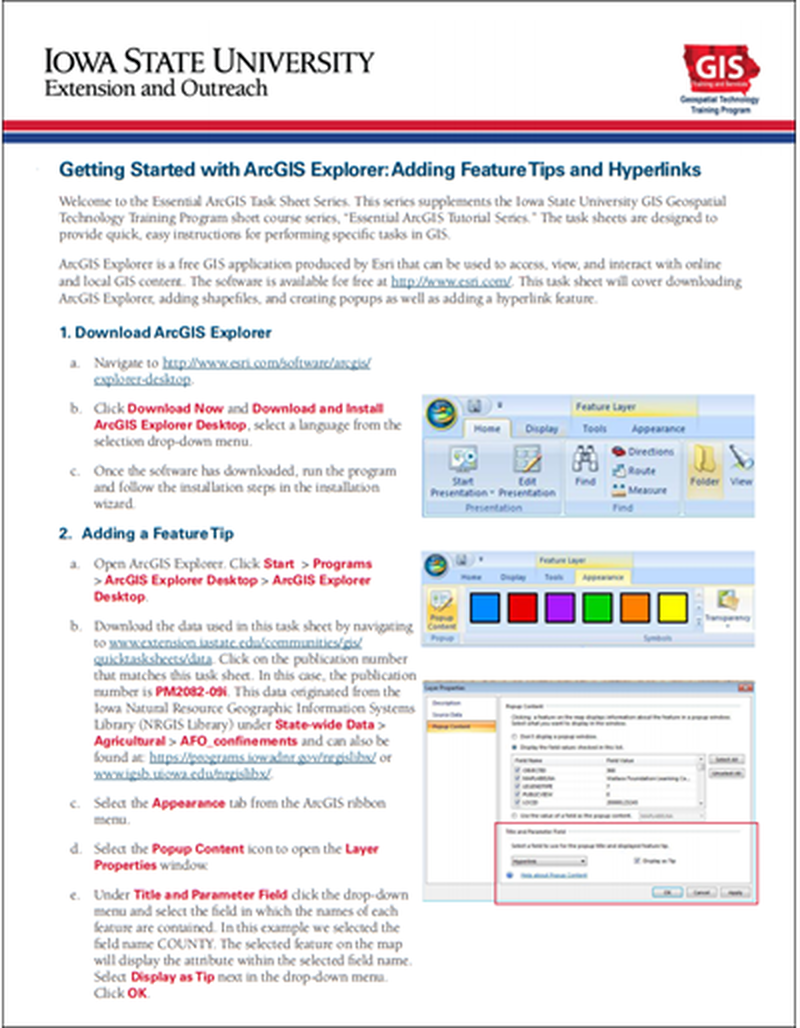 Getting Started with ArcGIS Explorer: Adding Feature Tips and Hyperlinks image number 0