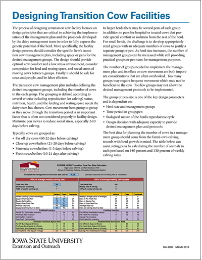Designing Transition Cow Facilities