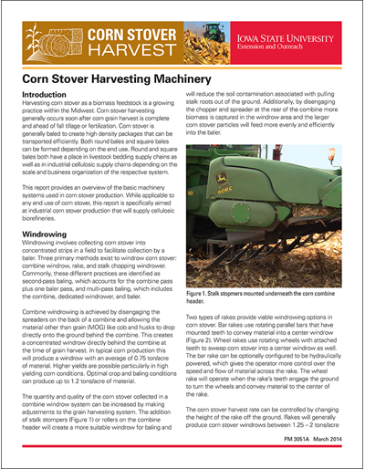 Corn Stover Harvesting Machinery