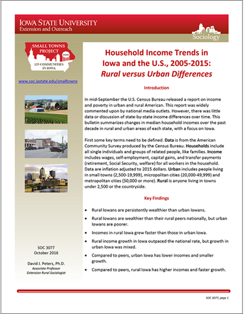 Household Income Trends in Iowa and the U.S., 2005-2015: Rural versus Urban Differences image number 0