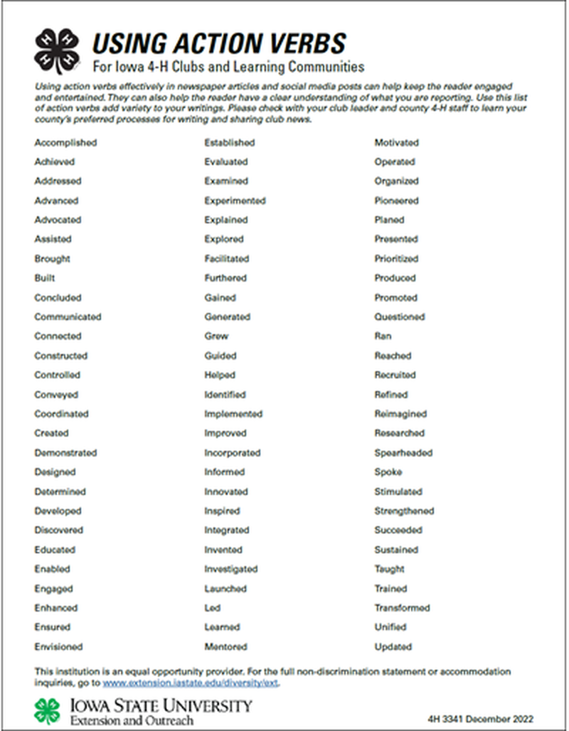 Using Action Verbs image number 0