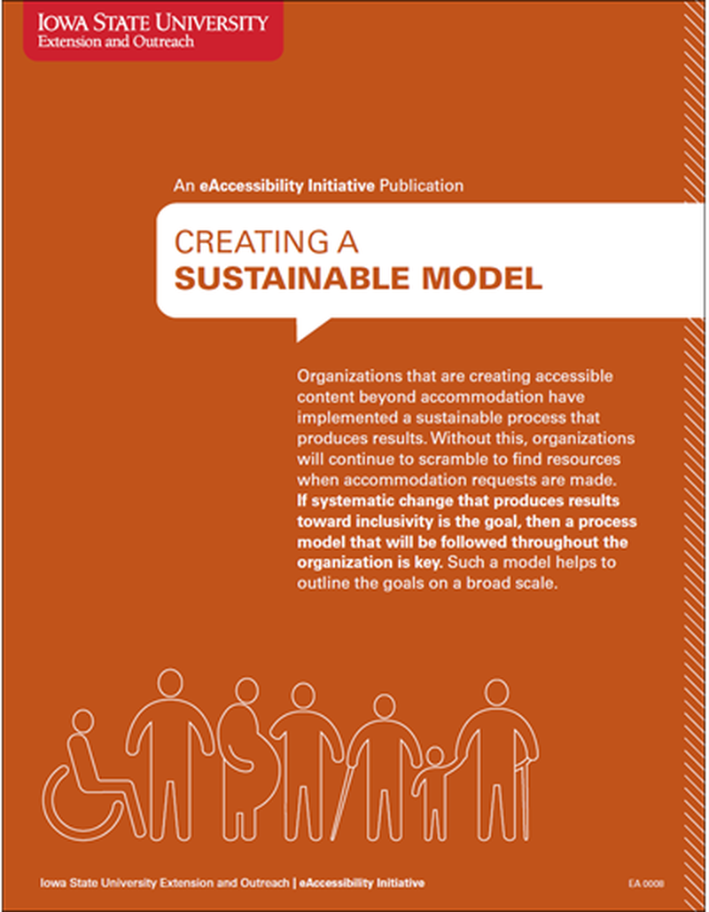 Creating a Sustainable Model - An eAccessibility Initiative Publication image number 0