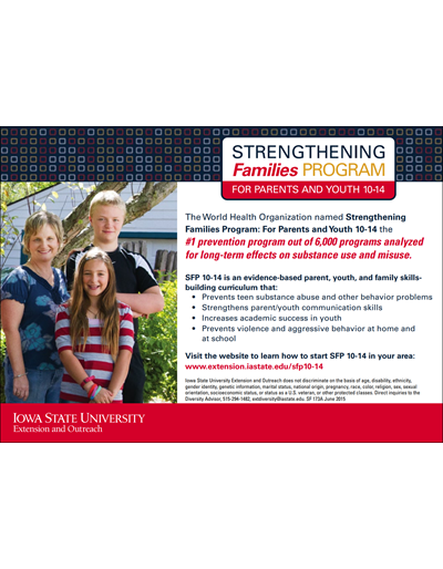 Strengthening Families Program: For Parents and Youth 10-14 - eBlast