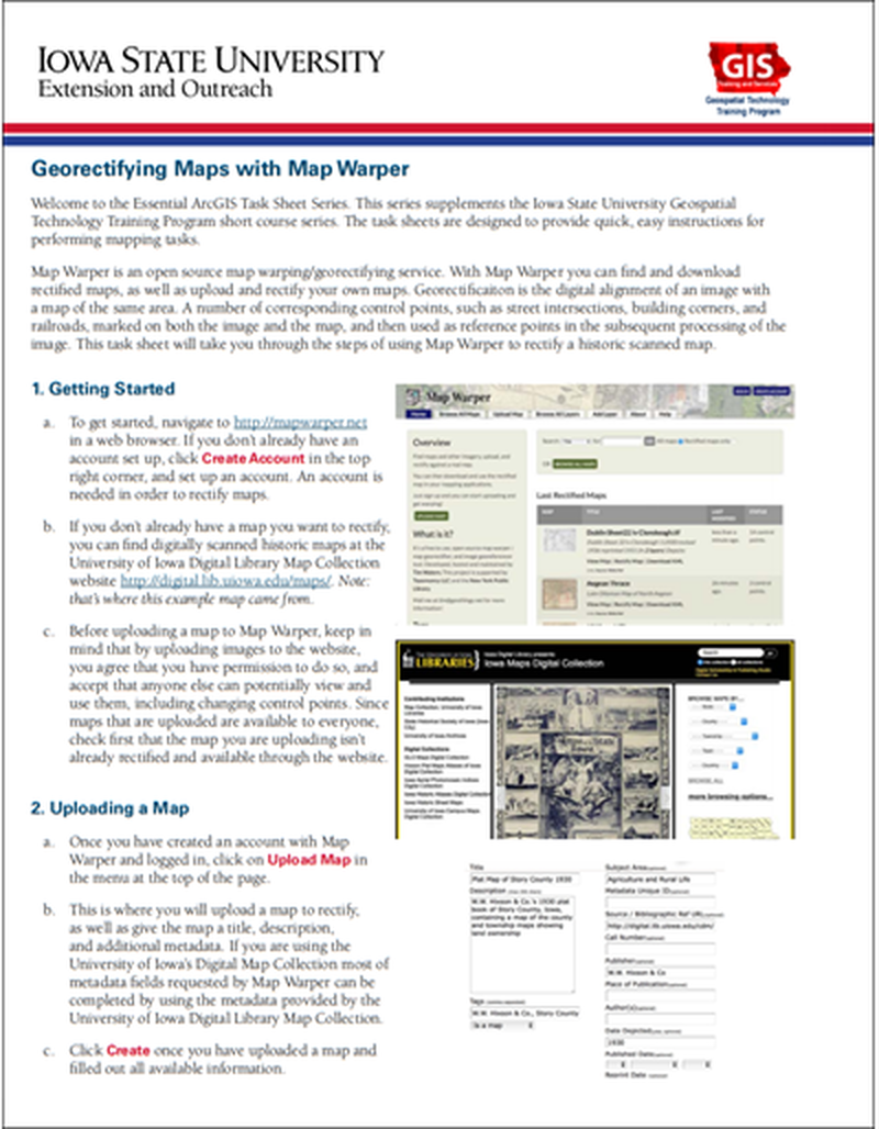 Georectifying Maps with Map Warper image number 0