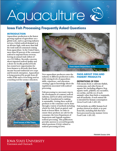 Iowa Fish Processing Frequently Asked Questions