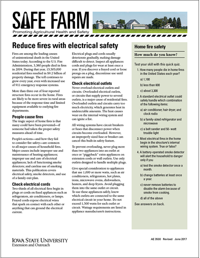Reduce fires with electrical safety -- Safe Farm