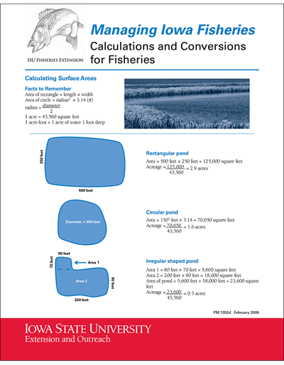 Calculation and Conversions for Fisheries -- Managing Iowa Fisheries