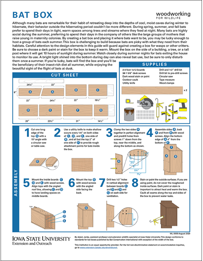 Woodworking for Wildlife - Bat Box