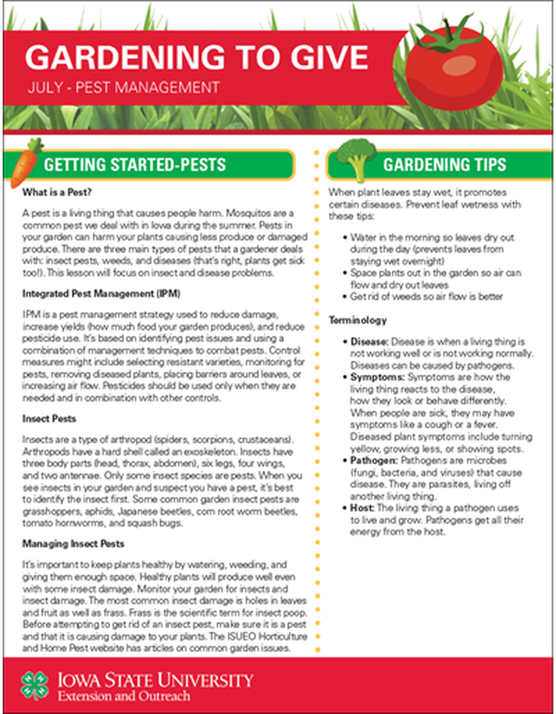 July Pest Management -- Gardening to Give image number 0