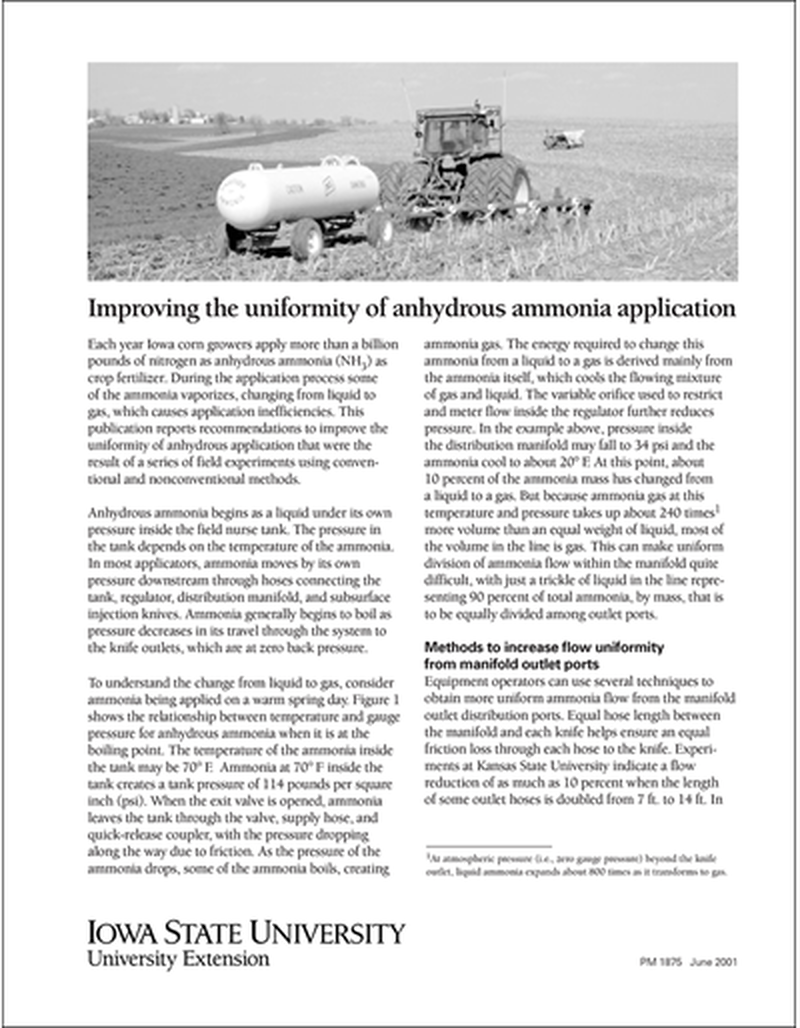 Improving the Uniformity of Anhydrous Ammonia Application image number 0