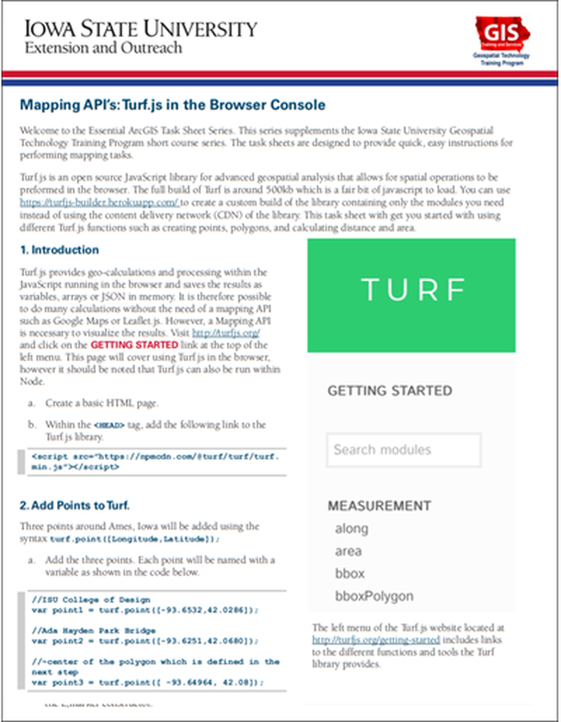 Mapping API's: Turf.js in the Browser Console image number 0