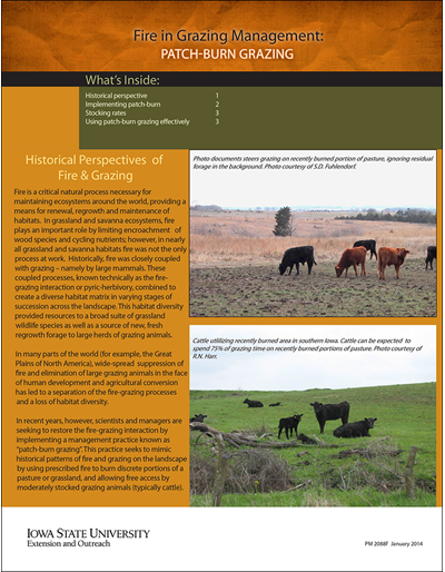 Fire in Grazing Management: Patch-Burn Grazing