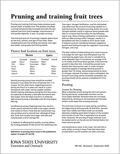 Pruning and Training Fruit Trees