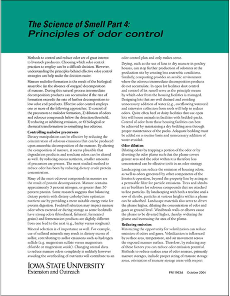 Principles of Odor Control -- The Science of Smell Part 4 image number 0