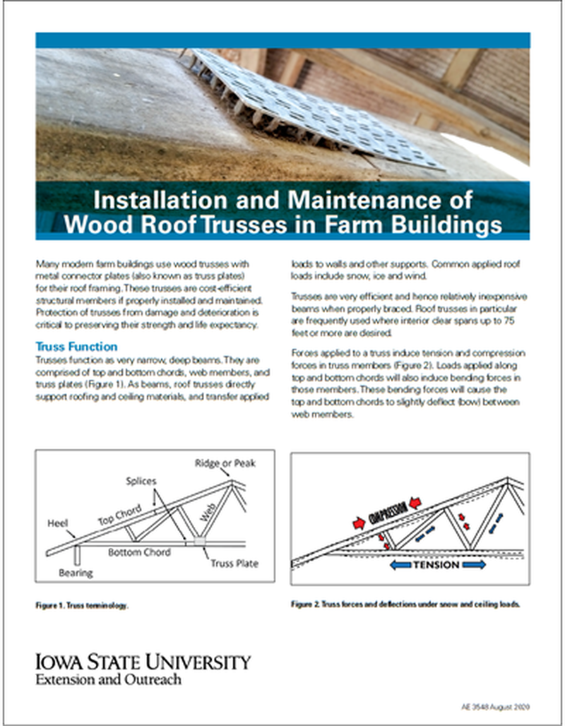 Installation and Maintenance of Wood Roof Trusses in Farm Buildings image number 0