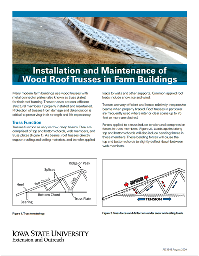 Installation and Maintenance of Wood Roof Trusses in Farm Buildings