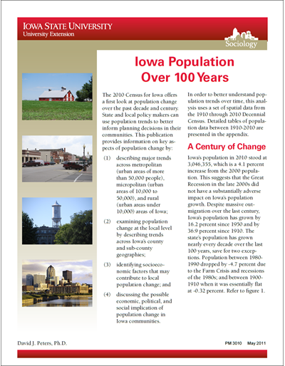 Iowa Population Over 100 Years