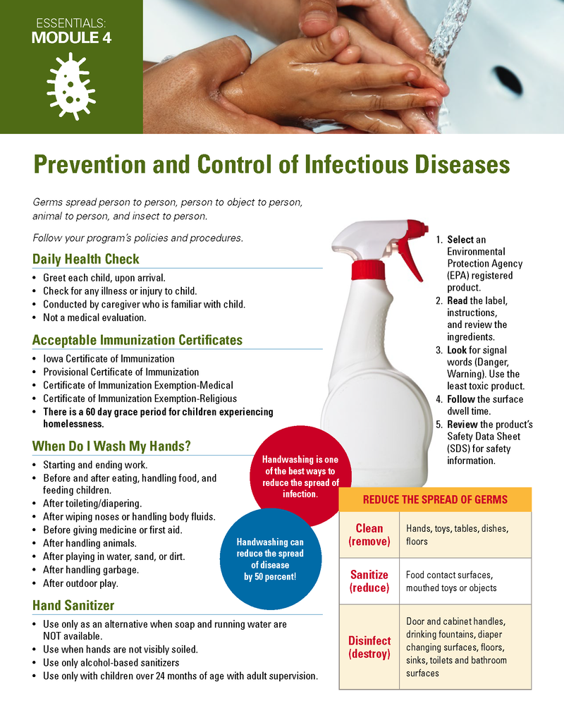 Prevention and Control of Infectious Diseases - Essentials Child Care image number 0