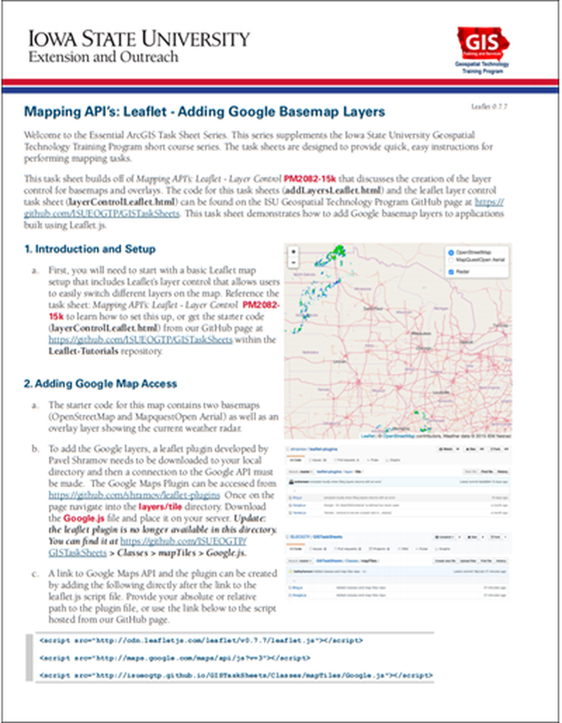 Mapping API's: Leaflet - Adding Google Basemap Layers image number 0