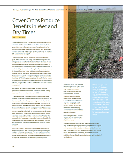 Cover Crops Produce Benefits in Wet and Dry Times