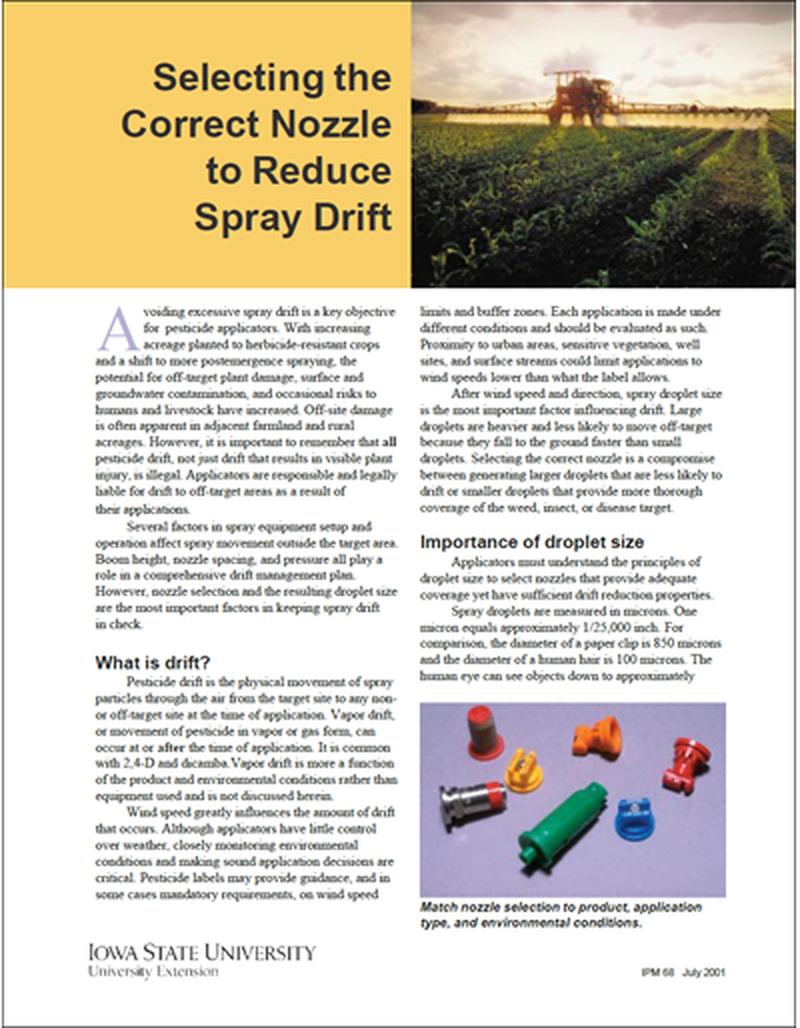 Selecting the Correct Nozzle to Reduce Spray Drift image number 1