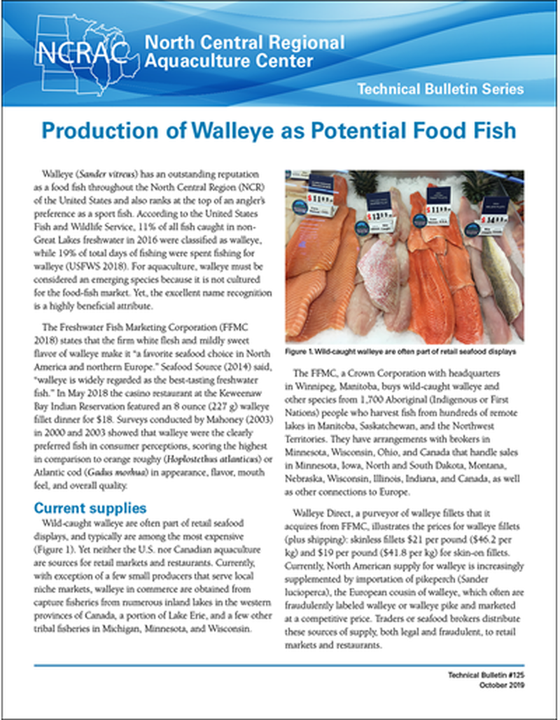 Production of Walleye as Potential Food Fish image number 0