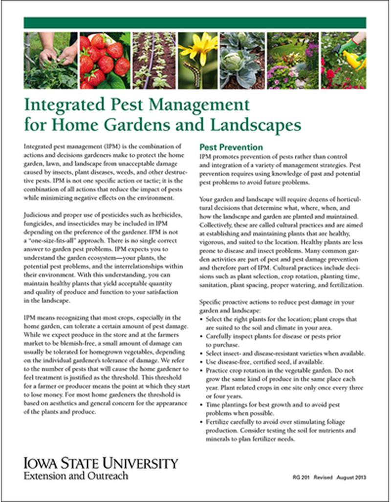 Integrated Pest Management for Home Gardens and Landscapes image number 0