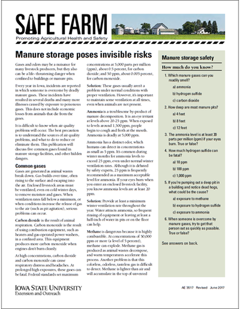 Manure storage poses invisible risk -- Safe Farm image number 0