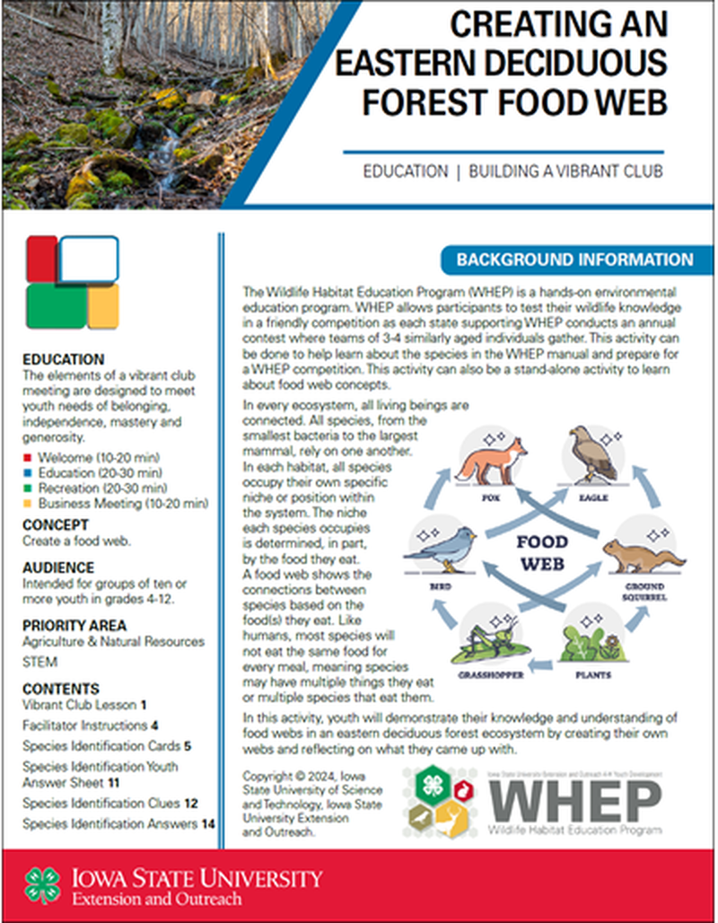 Creating an Eastern Deciduous Forest Food Web -- Vibrant Clubs image number 0