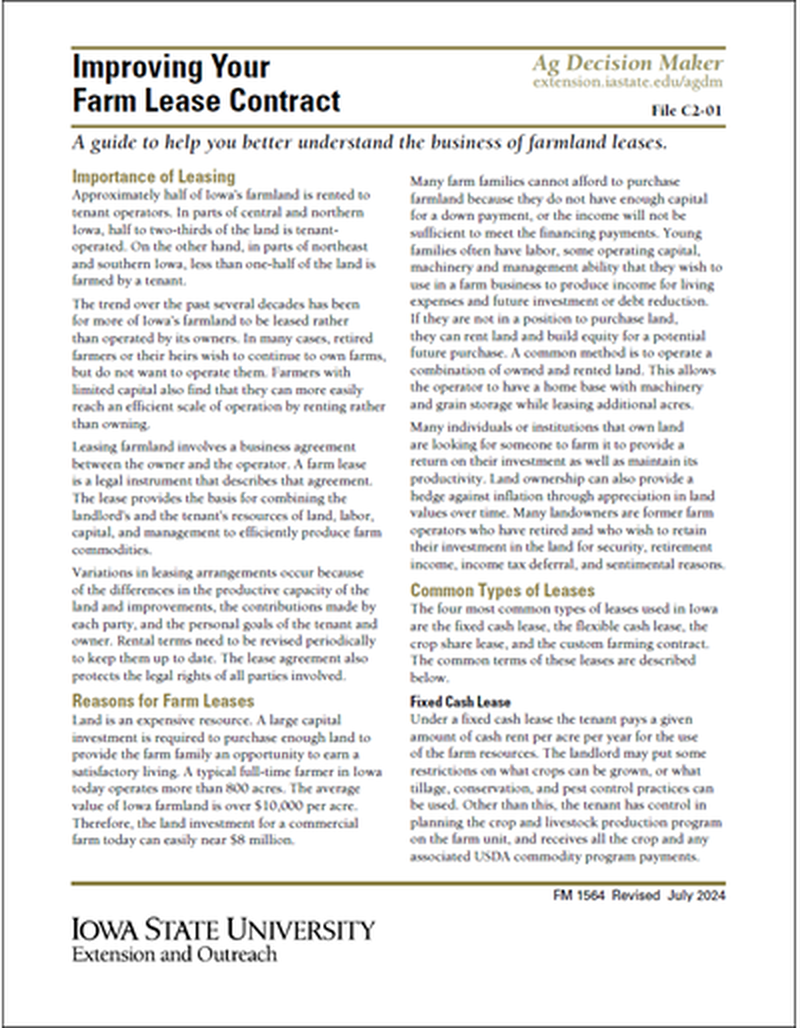 Improving Your Farm Lease Contract image number 0