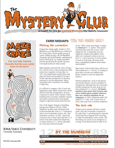 Farm Mishaps:  Who You Gonna Call? -- The Mystery Club