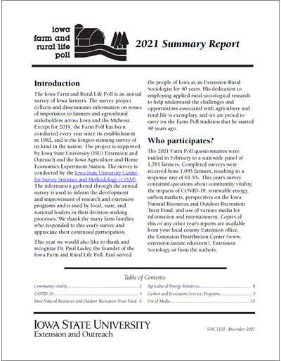 2021 Summary Report - Iowa Farm and Rural Life Poll