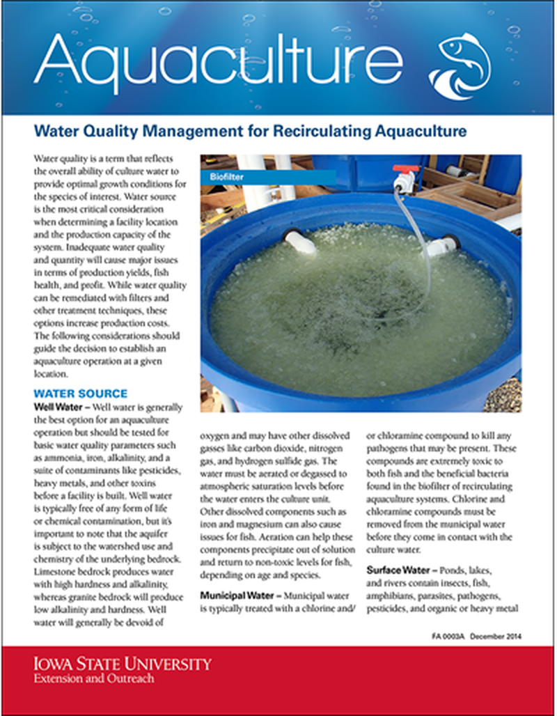 Water Quality Management for Recirculating Aquaculture image number 0