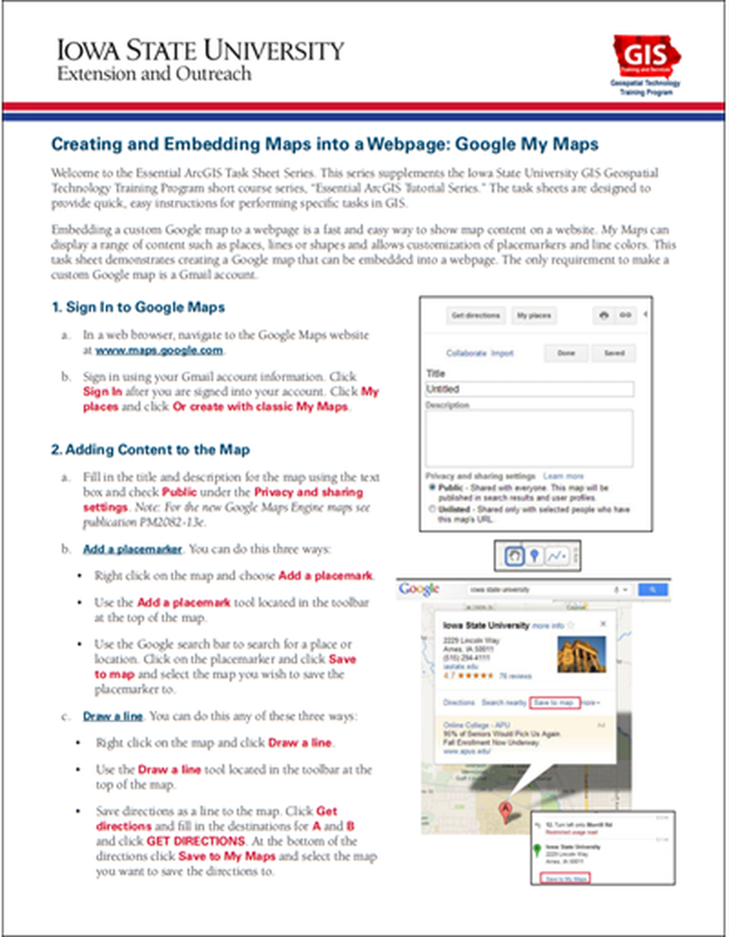 Creating and Embedding Maps into a Webpage: Google My Maps image number 0