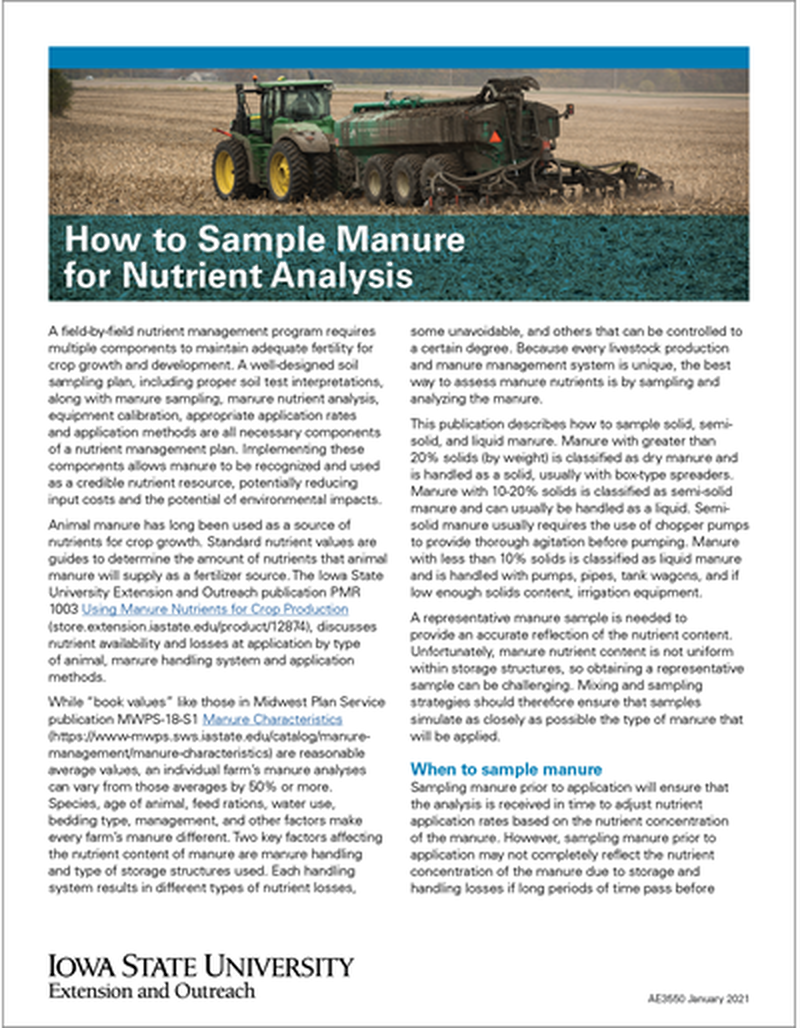 How to Sample Manure for Nutrient Analysis image number 0