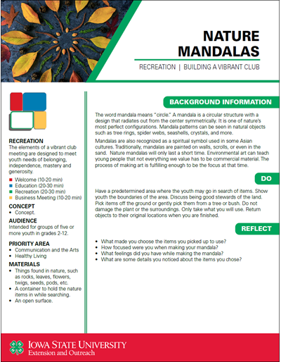 Nature Mandalas -- Vibrant Clubs