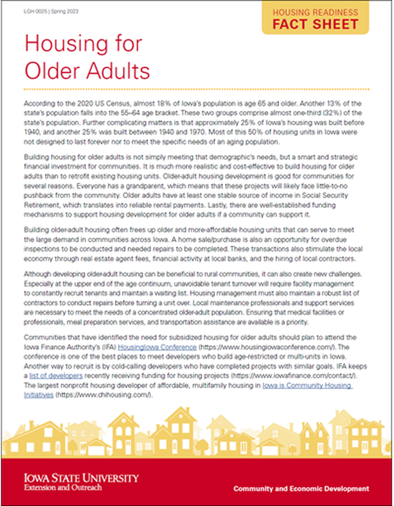 Housing Readiness Fact Sheet: Housing for Older Adults image number 0