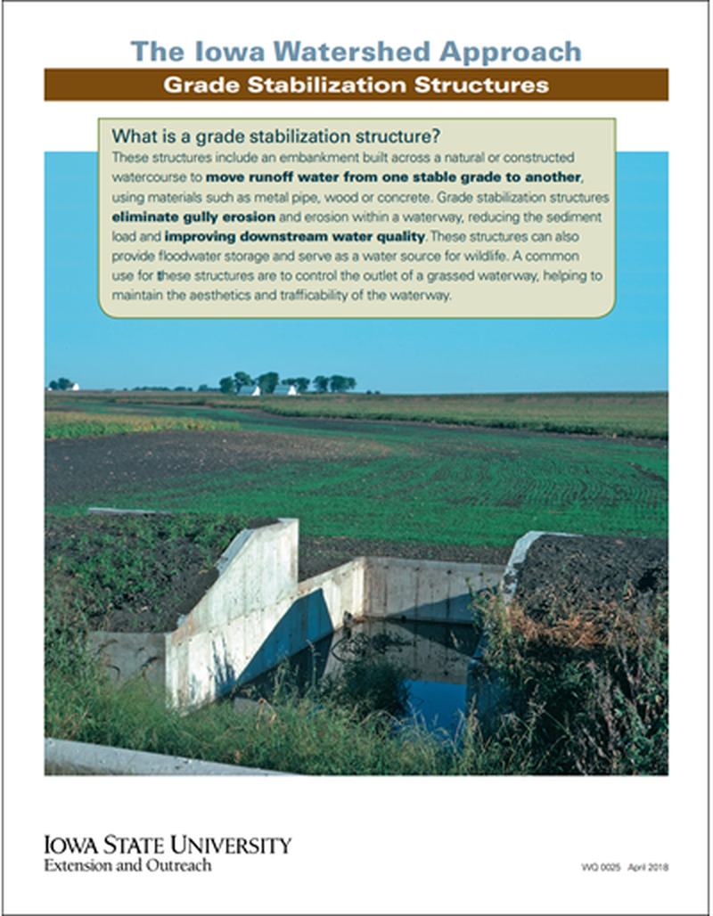 The Iowa Watershed Approach - Grade Stabilization Structures image number 0