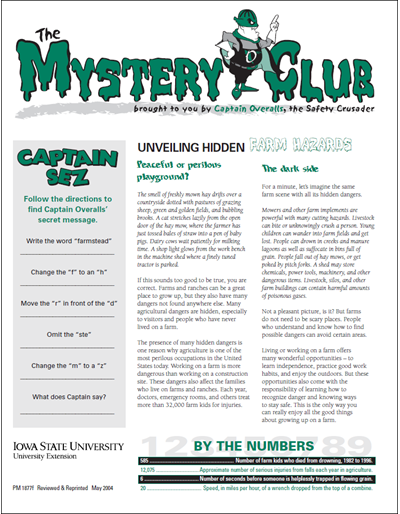 Unveiling Hidden Farm Hazards -- The Mystery Club