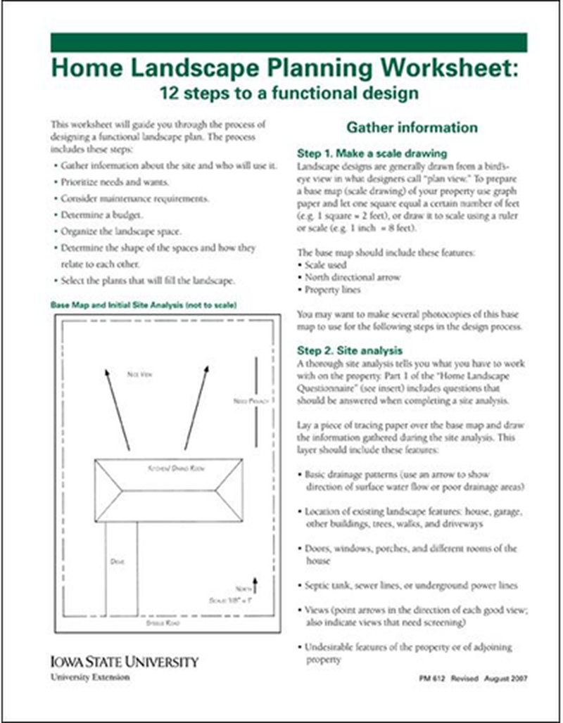 Home Landscape Planning Worksheet: 12 Steps to a Functional Design image number 0