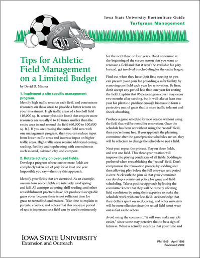 Tips for Athletic Field Management on a Limited Budget