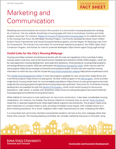 Housing Readiness Fact Sheet: Marketing and Communication