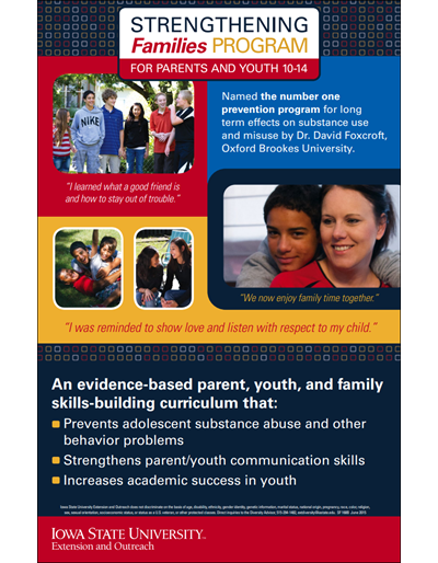Strengthening Families Program: For Parents and Youth 10-14 - Poster