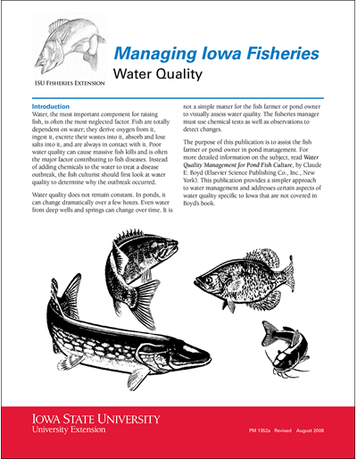 Water Quality -- Managing Iowa Fisheries