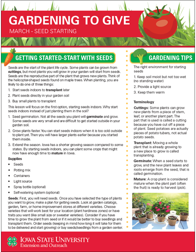 March Seed Starting -- Gardening to Give