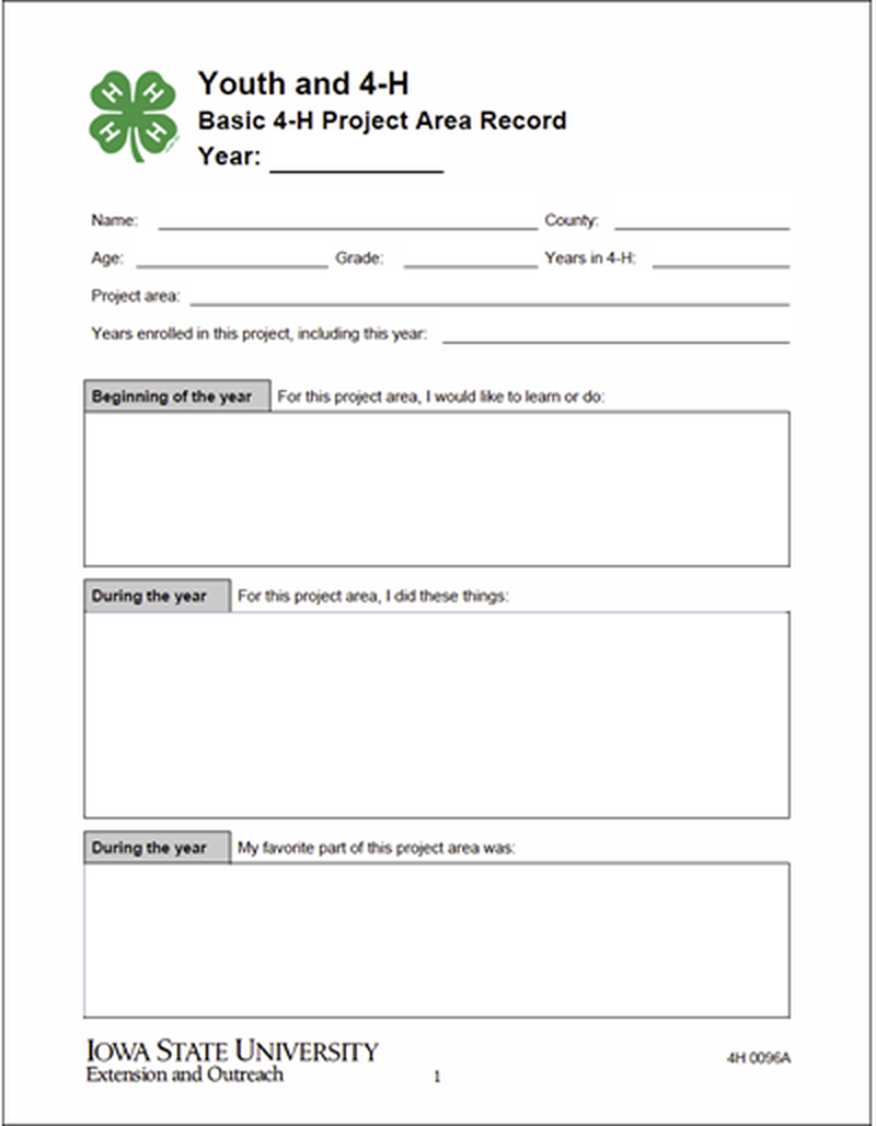 Record Keeping Worksheet Project Area Basic image number 0
