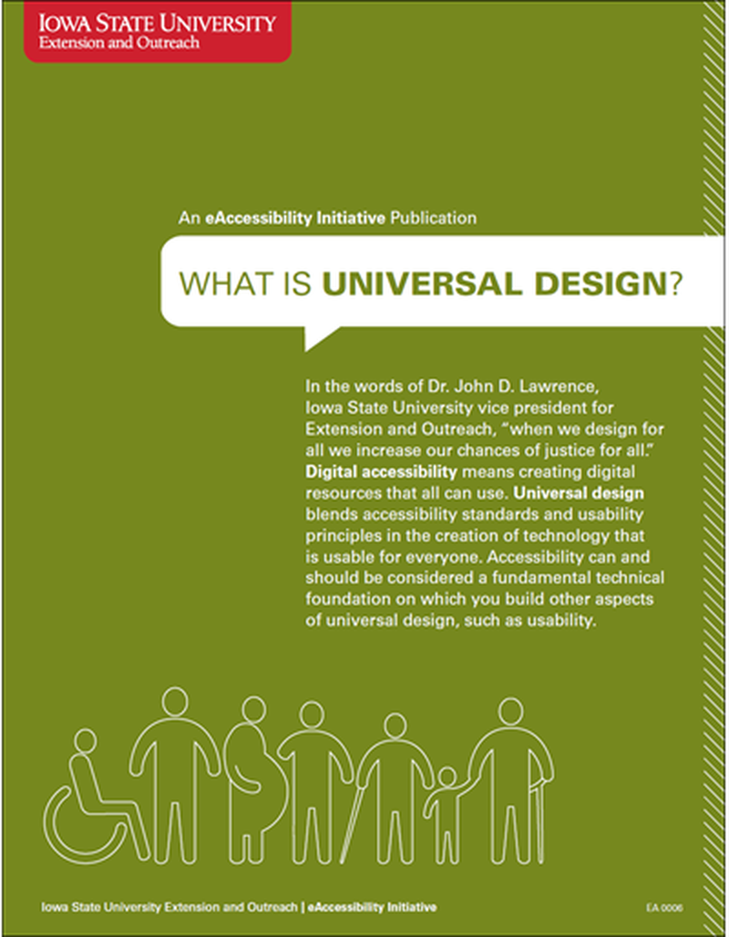 What is Universal Design? - An eAccessibility Initiative Publication image number 0